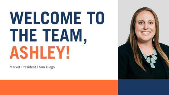 Welcome to the team, Ashley! Market president | San Diego