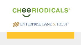 Cheeriodicals, Enterprise Bank & Trust logos