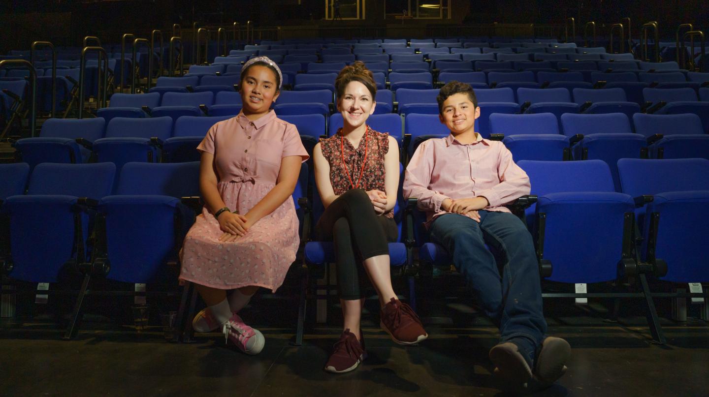 Children in a theater